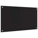 vidaXL Konyhai splashback Fekete 90 x 50 cm edzett üveg