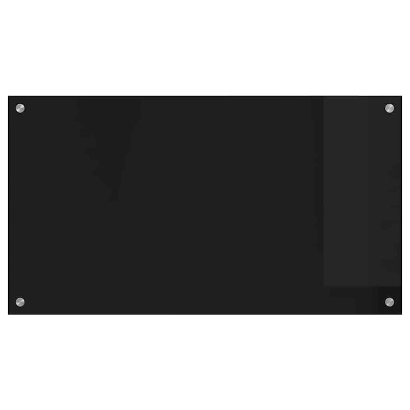 vidaXL Konyhai splashback Fekete 90 x 50 cm edzett üveg