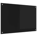 vidaXL Konyhai splashback Fekete 90 x 60 cm edzett üveg