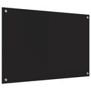 vidaXL Konyhai splashback Fekete 90 x 60 cm edzett üveg