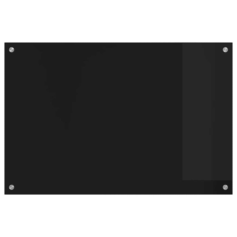 vidaXL Konyhai splashback Fekete 90 x 60 cm edzett üveg