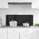 vidaXL Konyhai splashback Fekete 100 x 40 cm edzett üveg