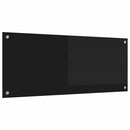 vidaXL Konyhai hátfal Fekete 100 x 40 cm edzett üveg