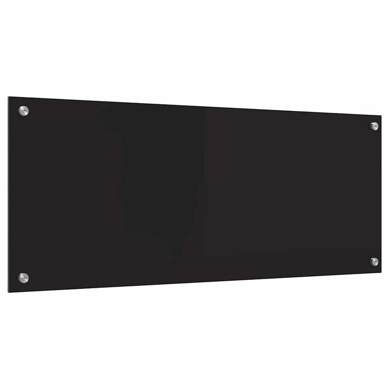 vidaXL Konyhai splashback Fekete 100 x 40 cm edzett üveg