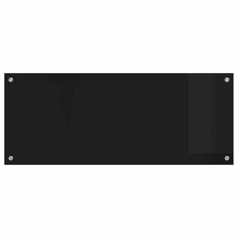 vidaXL Konyhai splashback Fekete 100 x 40 cm edzett üveg