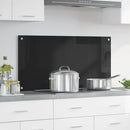 vidaXL Konyhai splashback Fekete 100 x 50 cm edzett üveg