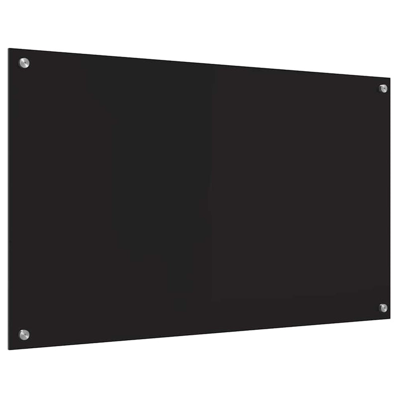 vidaXL Konyhai splashback Fekete 100 x 60 cm edzett üveg