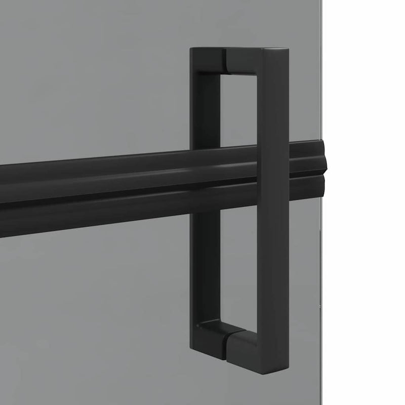 vidaXL Nyitott zuhanyfal Fekete és sötét átlátszó 80 x 190 cm
