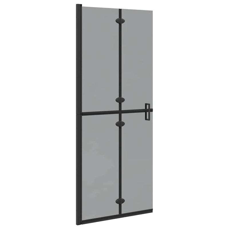vidaXL Nyitott zuhanyfal Fekete és sötét átlátszó 80 x 190 cm