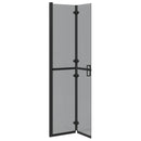 vidaXL Nyitott zuhanyfal Fekete és sötét átlátszó 80 x 190 cm
