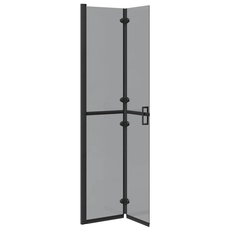 vidaXL Nyitott zuhanyfal Fekete és sötét átlátszó 80 x 190 cm