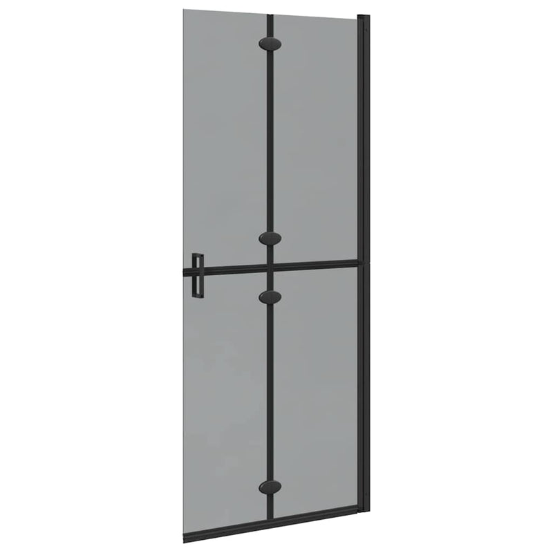 vidaXL Nyitott zuhanyfal Fekete és sötét átlátszó 80 x 190 cm
