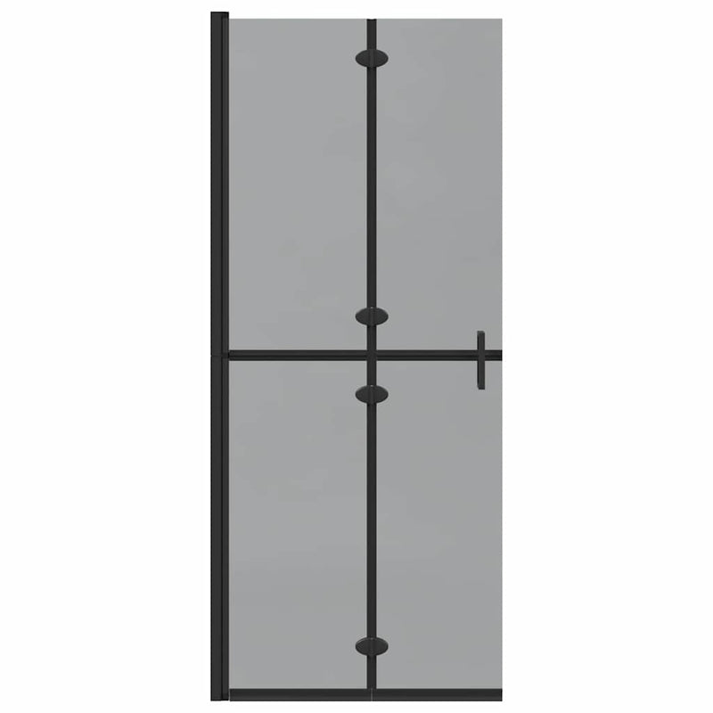 vidaXL Nyitott zuhanyfal Fekete és sötét átlátszó 80 x 190 cm