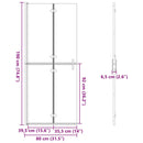 vidaXL Nyitott zuhanyfal Fekete és sötét átlátszó 80 x 190 cm