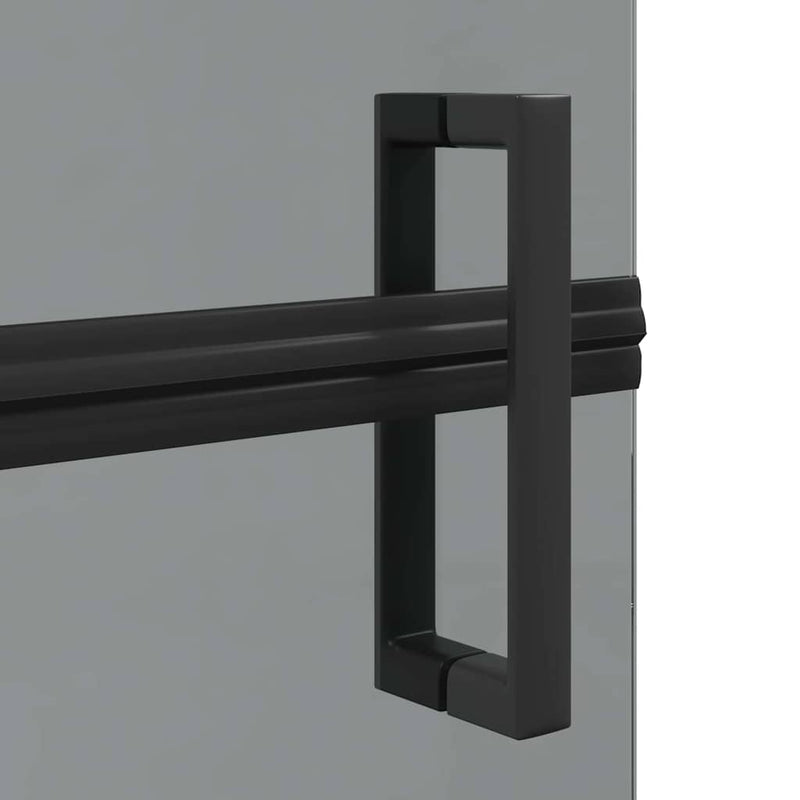 vidaXL Nyitott zuhanyfal Fekete és sötét átlátszó 90 x 190 cm