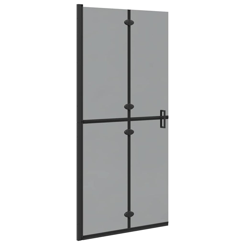 vidaXL Nyitott zuhanyfal Fekete és sötét átlátszó 90 x 190 cm
