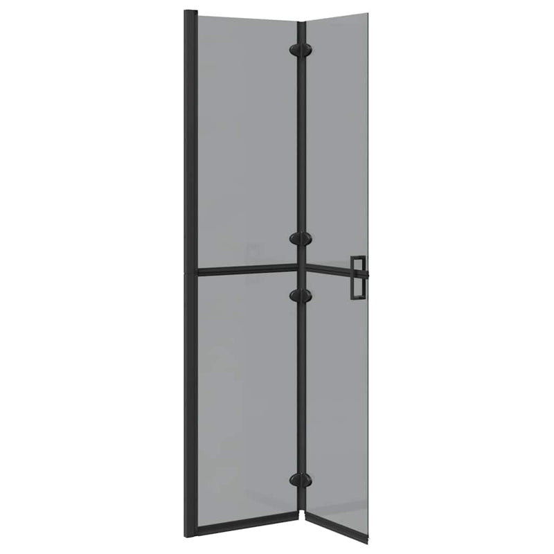 vidaXL Nyitott zuhanyfal Fekete és sötét átlátszó 90 x 190 cm