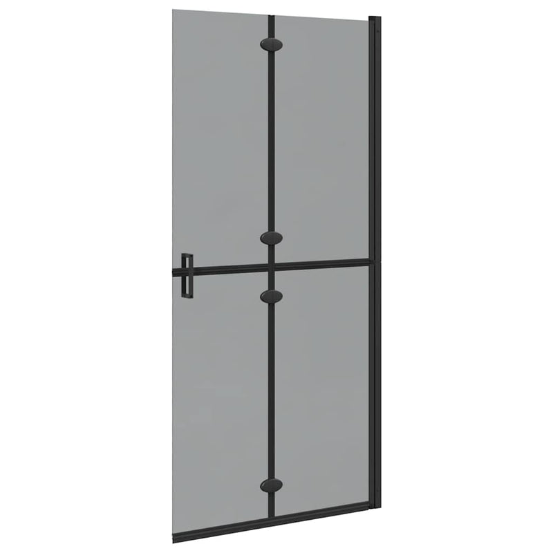 vidaXL Nyitott zuhanyfal Fekete és sötét átlátszó 90 x 190 cm