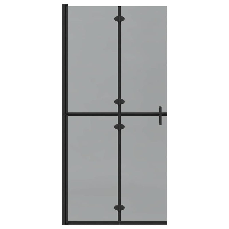 vidaXL Nyitott zuhanyfal Fekete és sötét átlátszó 90 x 190 cm