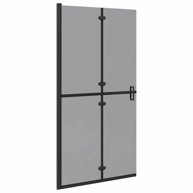 vidaXL Nyitott zuhanyfal Fekete és sötét átlátszó 100 x 190 cm