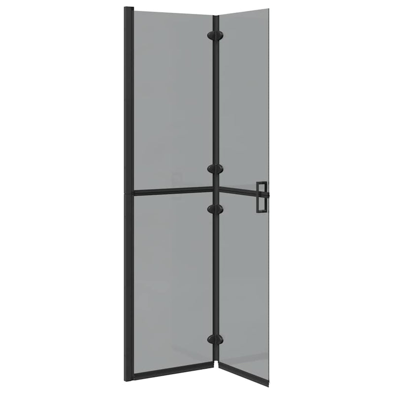 vidaXL Nyitott zuhanyfal Fekete és sötét átlátszó 100 x 190 cm