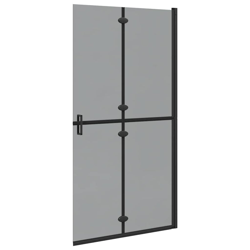 vidaXL Nyitott zuhanyfal Fekete és sötét átlátszó 100 x 190 cm