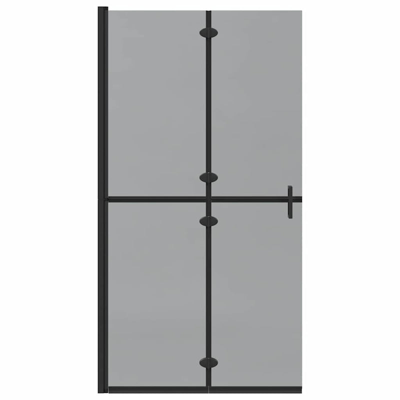 vidaXL Nyitott zuhanyfal Fekete és sötét átlátszó 100 x 190 cm