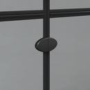 vidaXL Nyitott zuhanyfal Fekete és sötét átlátszó 110 x 190 cm