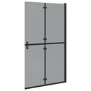 vidaXL Nyitott zuhanyfal Fekete és sötét átlátszó 110 x 190 cm