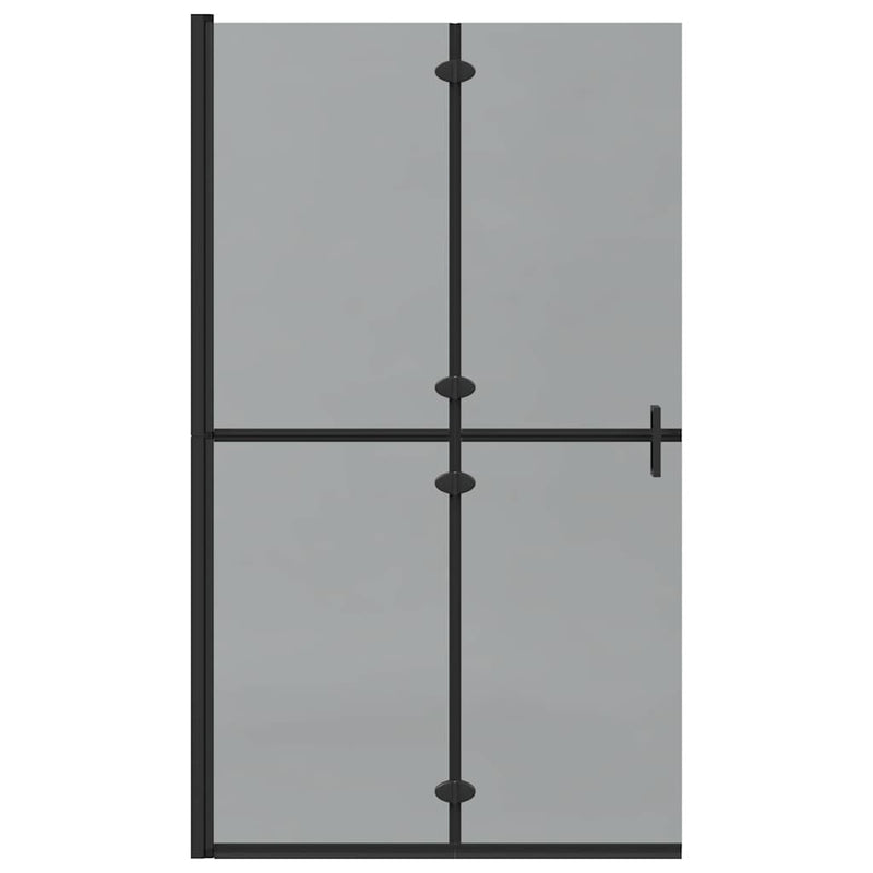 vidaXL Nyitott zuhanyfal Fekete és sötét átlátszó 110 x 190 cm