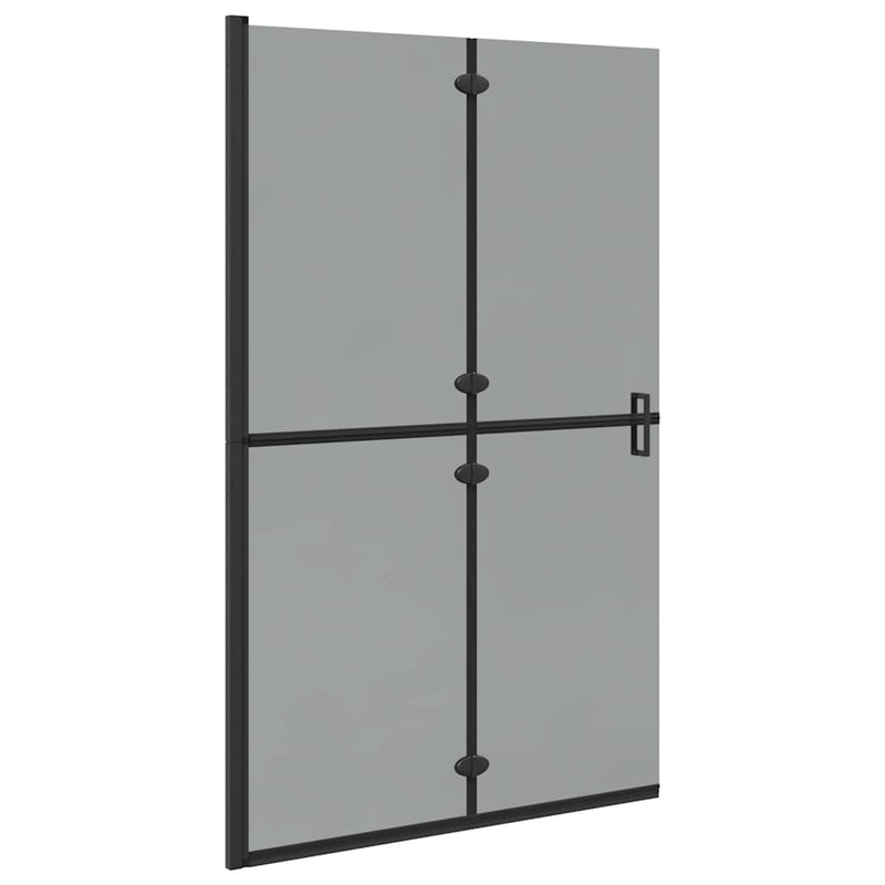 vidaXL Nyitott zuhanyfal Fekete és sötét átlátszó 120 x 190 cm