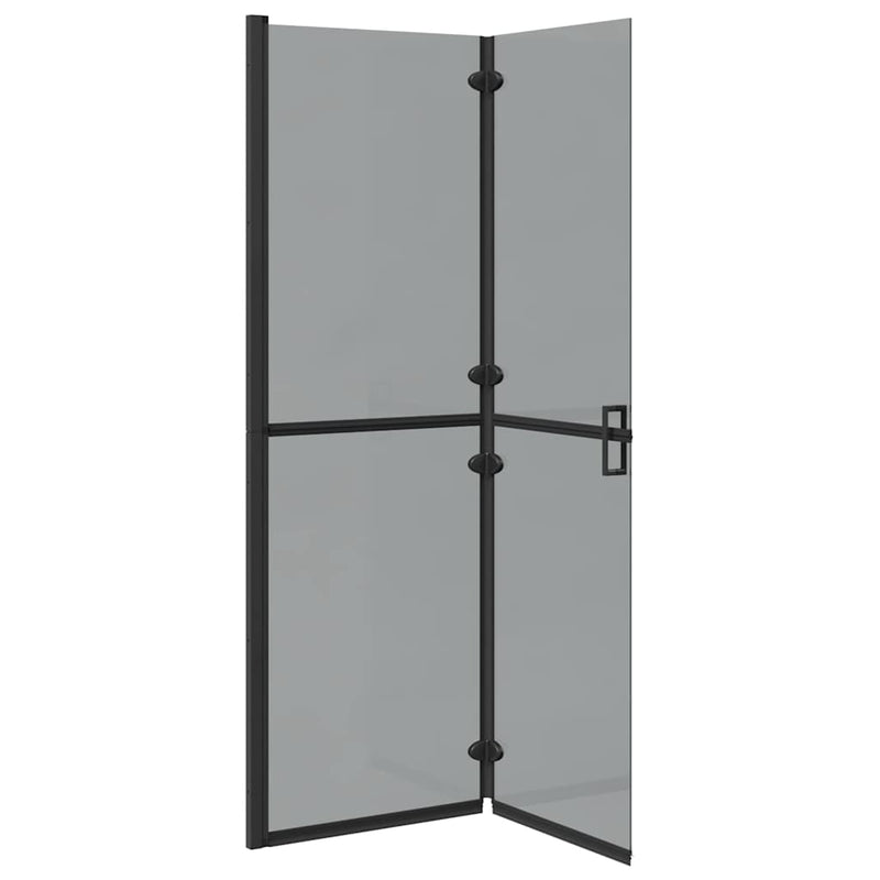 vidaXL Nyitott zuhanyfal Fekete és sötét átlátszó 120 x 190 cm