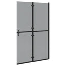 vidaXL Nyitott zuhanyfal Fekete és sötét átlátszó 120 x 190 cm