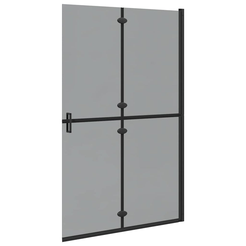 vidaXL Nyitott zuhanyfal Fekete és sötét átlátszó 120 x 190 cm