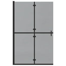 vidaXL Nyitott zuhanyfal Fekete és sötét átlátszó 120 x 190 cm