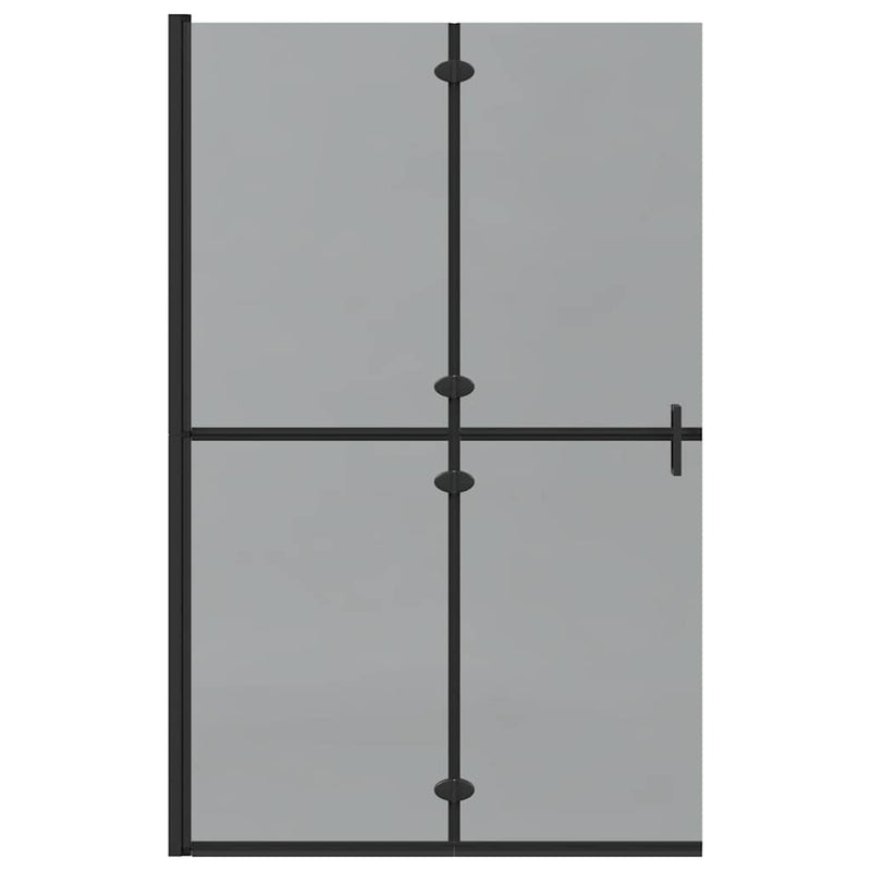 vidaXL Nyitott zuhanyfal Fekete és sötét átlátszó 120 x 190 cm