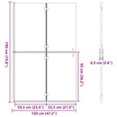 vidaXL Nyitott zuhanyfal Fekete és sötét átlátszó 120 x 190 cm