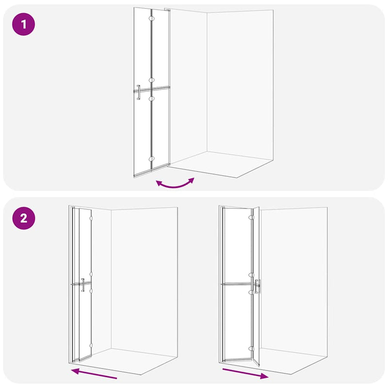 vidaXL Nyitott zuhanyfal Aranyszínű és átlátszó 70 x 190 cm