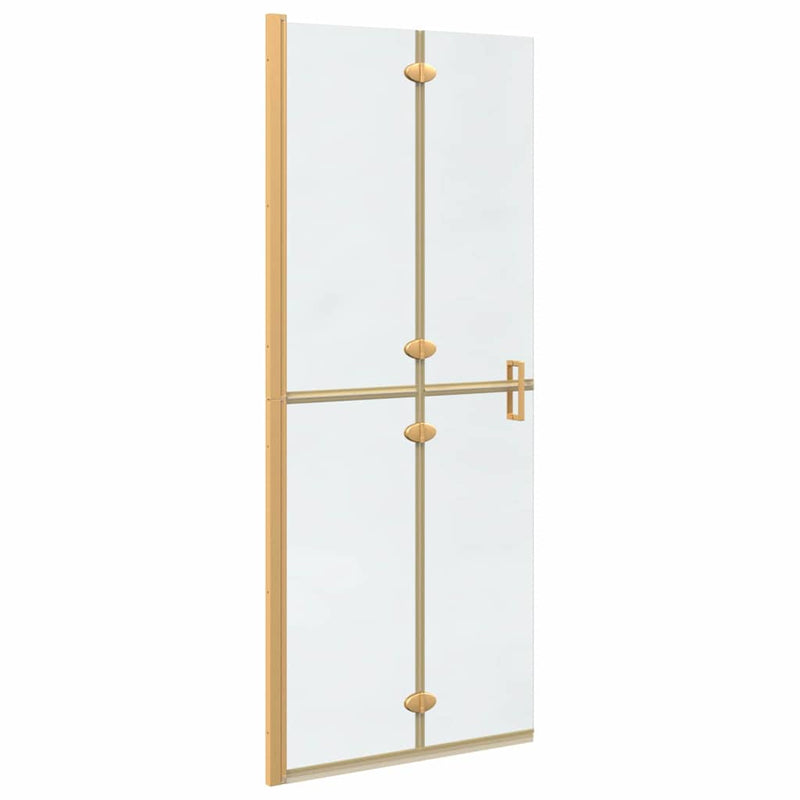 vidaXL Nyitott zuhanyfal Aranyszínű és átlátszó 80 x 190 cm
