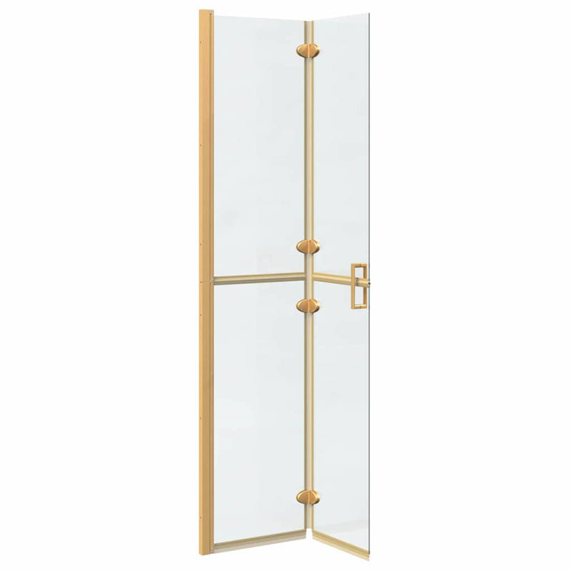 vidaXL Nyitott zuhanyfal Aranyszínű és átlátszó 80 x 190 cm