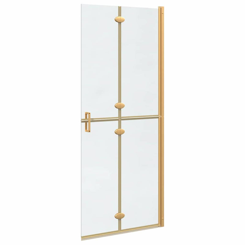 vidaXL Nyitott zuhanyfal Aranyszínű és átlátszó 80 x 190 cm