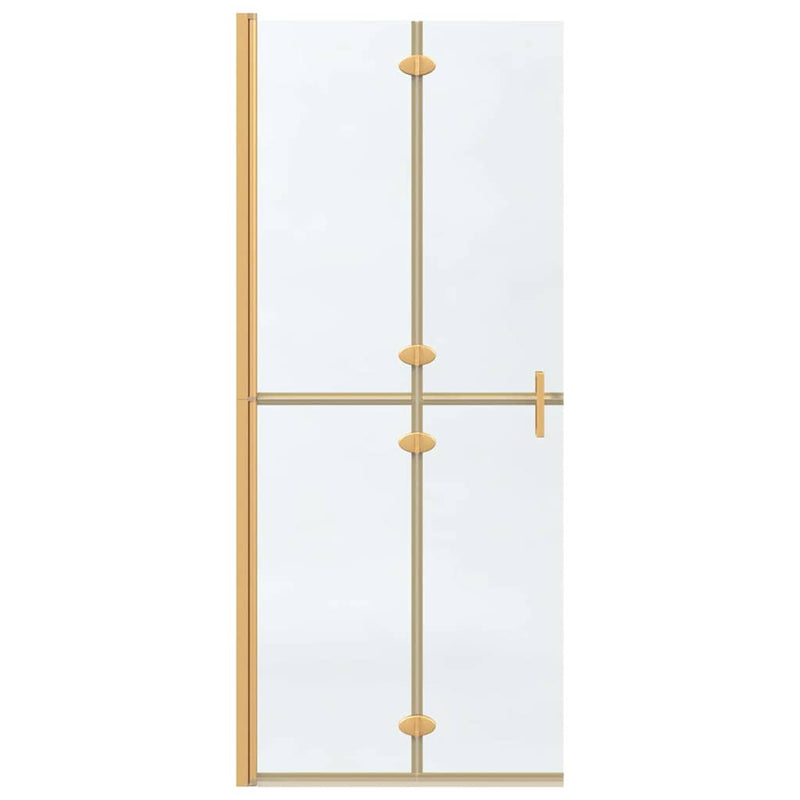 vidaXL Nyitott zuhanyfal Aranyszínű és átlátszó 80 x 190 cm