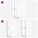 vidaXL Nyitott zuhanyfal Aranyszínű és átlátszó 80 x 190 cm