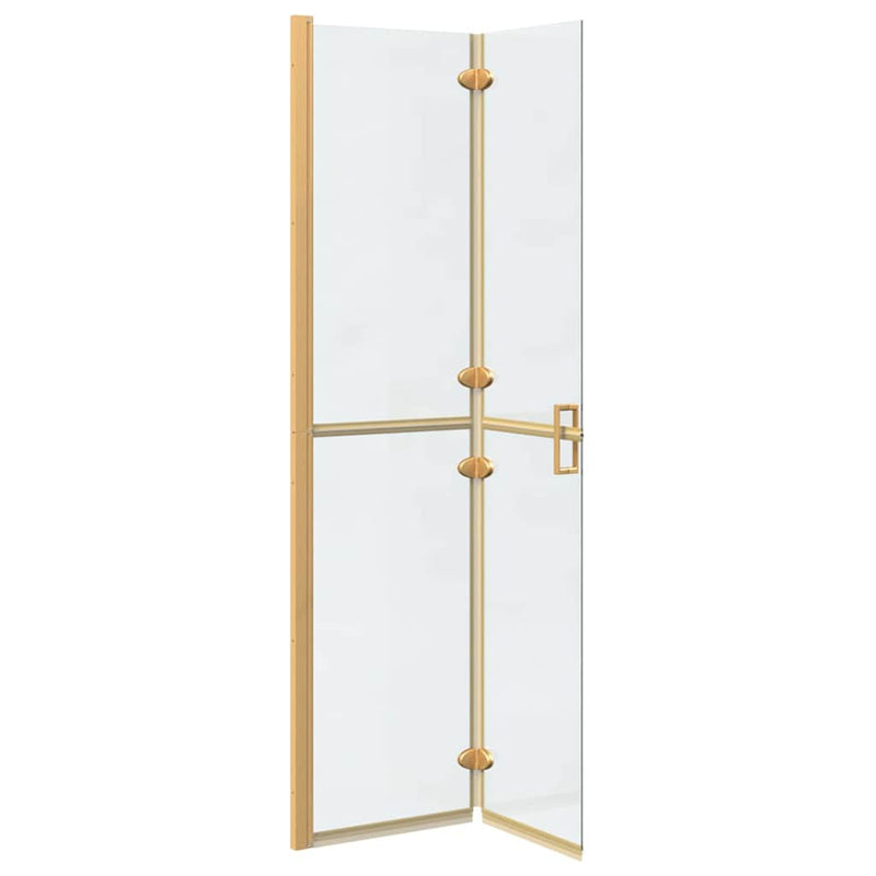 vidaXL Nyitott zuhanyfal Aranyszínű és átlátszó 90 x 190 cm