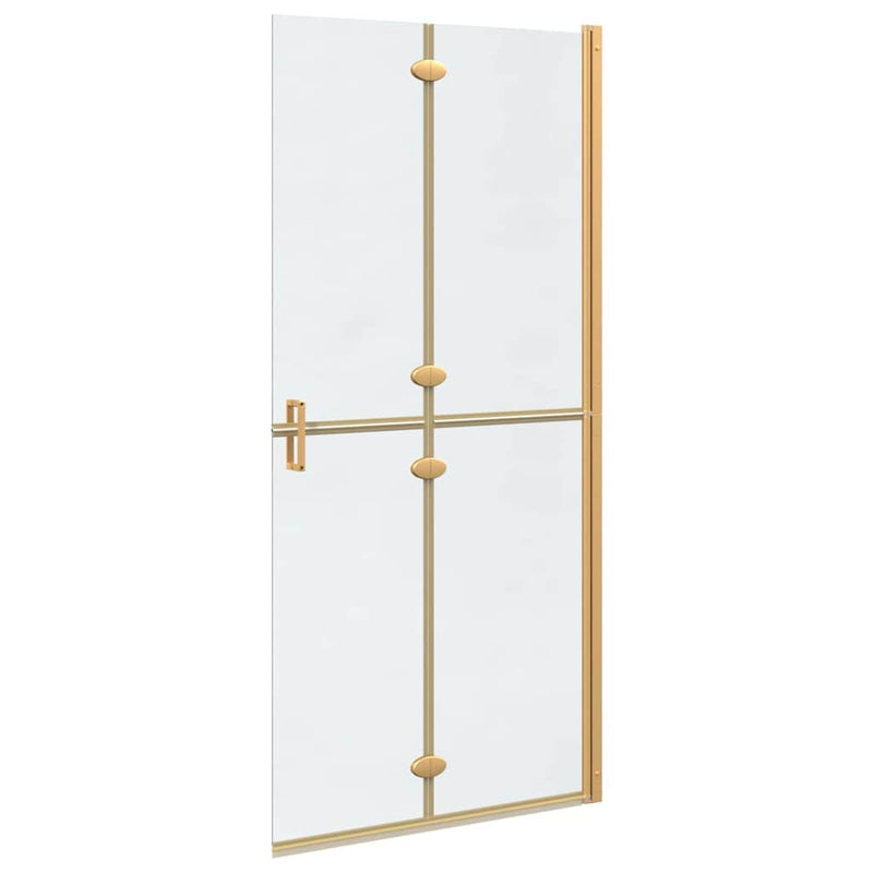 vidaXL Nyitott zuhanyfal Aranyszínű és átlátszó 90 x 190 cm