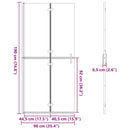 vidaXL Nyitott zuhanyfal Aranyszínű és átlátszó 90 x 190 cm