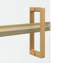 vidaXL Nyitott zuhanyfal Aranyszínű és átlátszó 100 x 190 cm