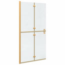 vidaXL Nyitott zuhanyfal Aranyszínű és átlátszó 100 x 190 cm