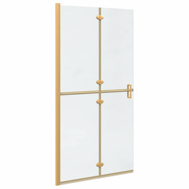 vidaXL Nyitott zuhanyfal Aranyszínű és átlátszó 100 x 190 cm
