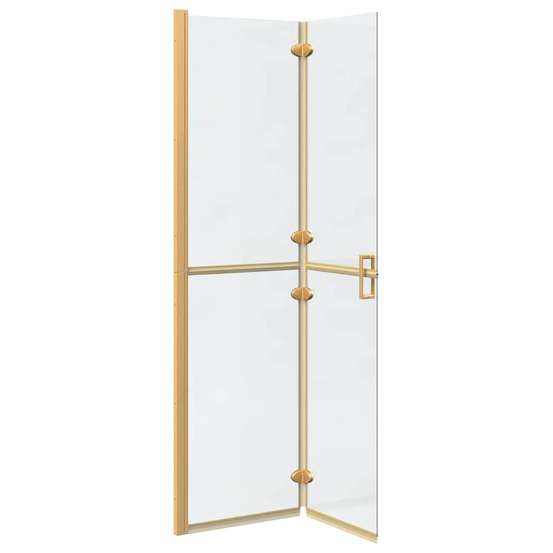 vidaXL Nyitott zuhanyfal Aranyszínű és átlátszó 100 x 190 cm